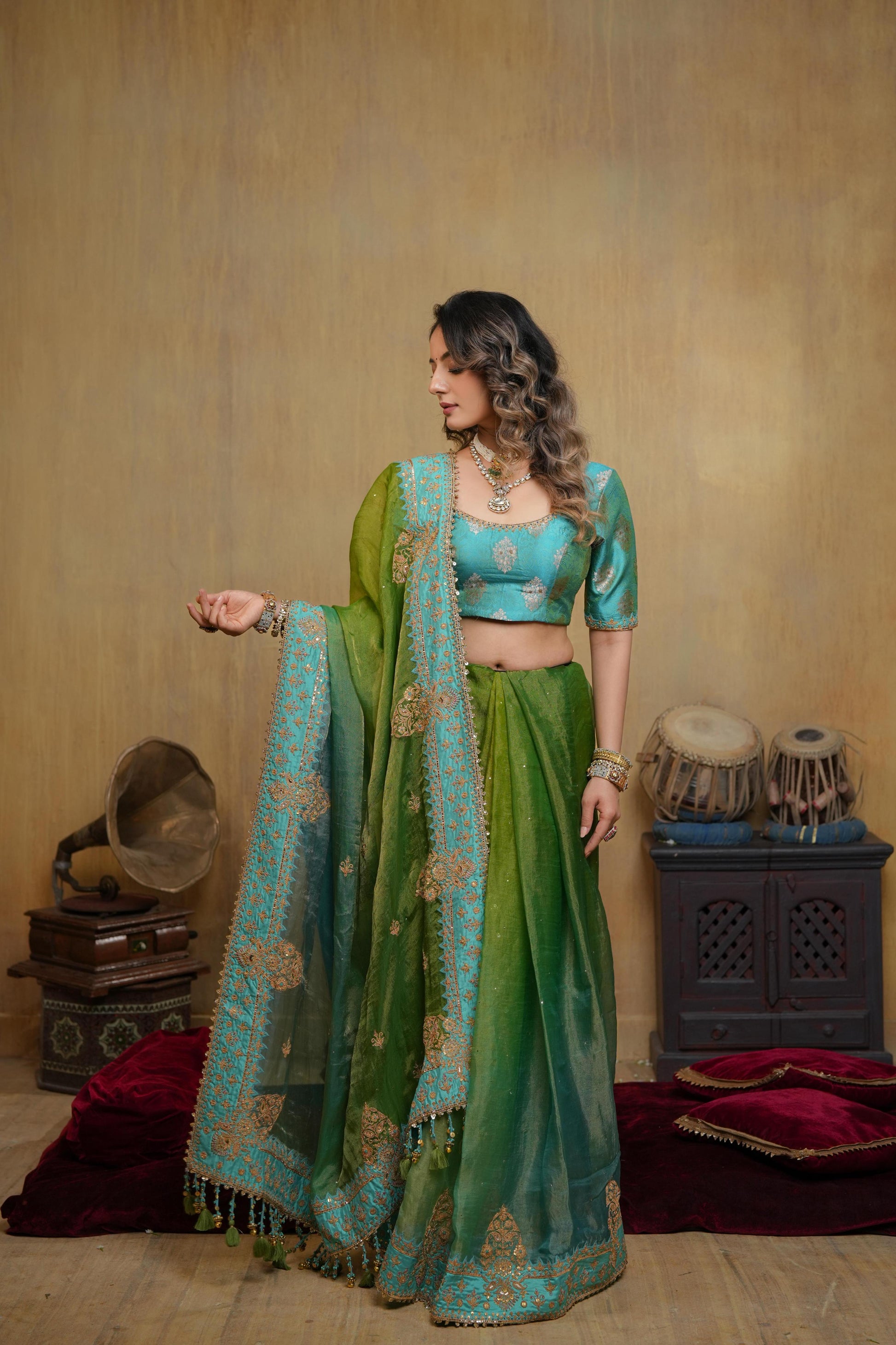 Green Saree