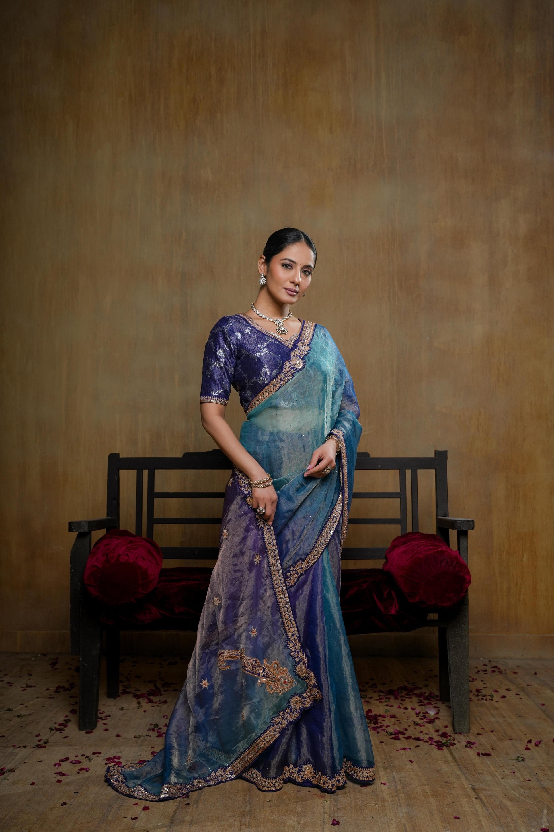Blue Saree