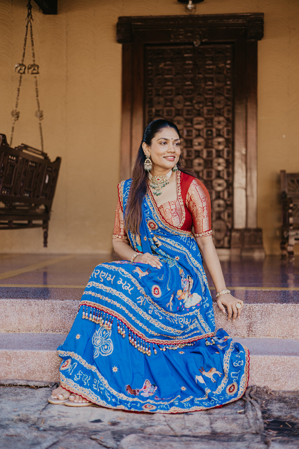 Blue Bandhej Saree - 800 hours