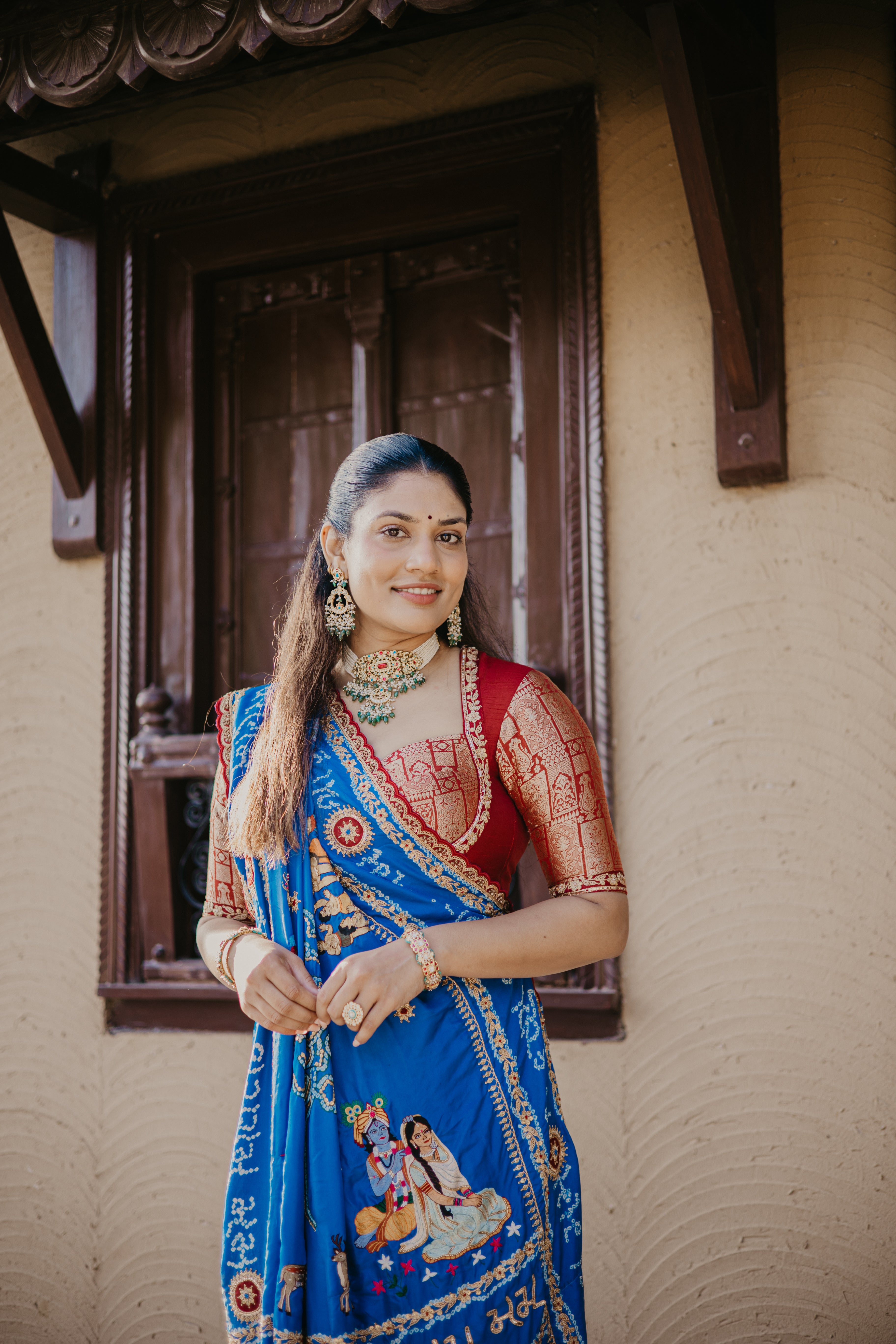 Blue Bandhej Saree - 800 hours