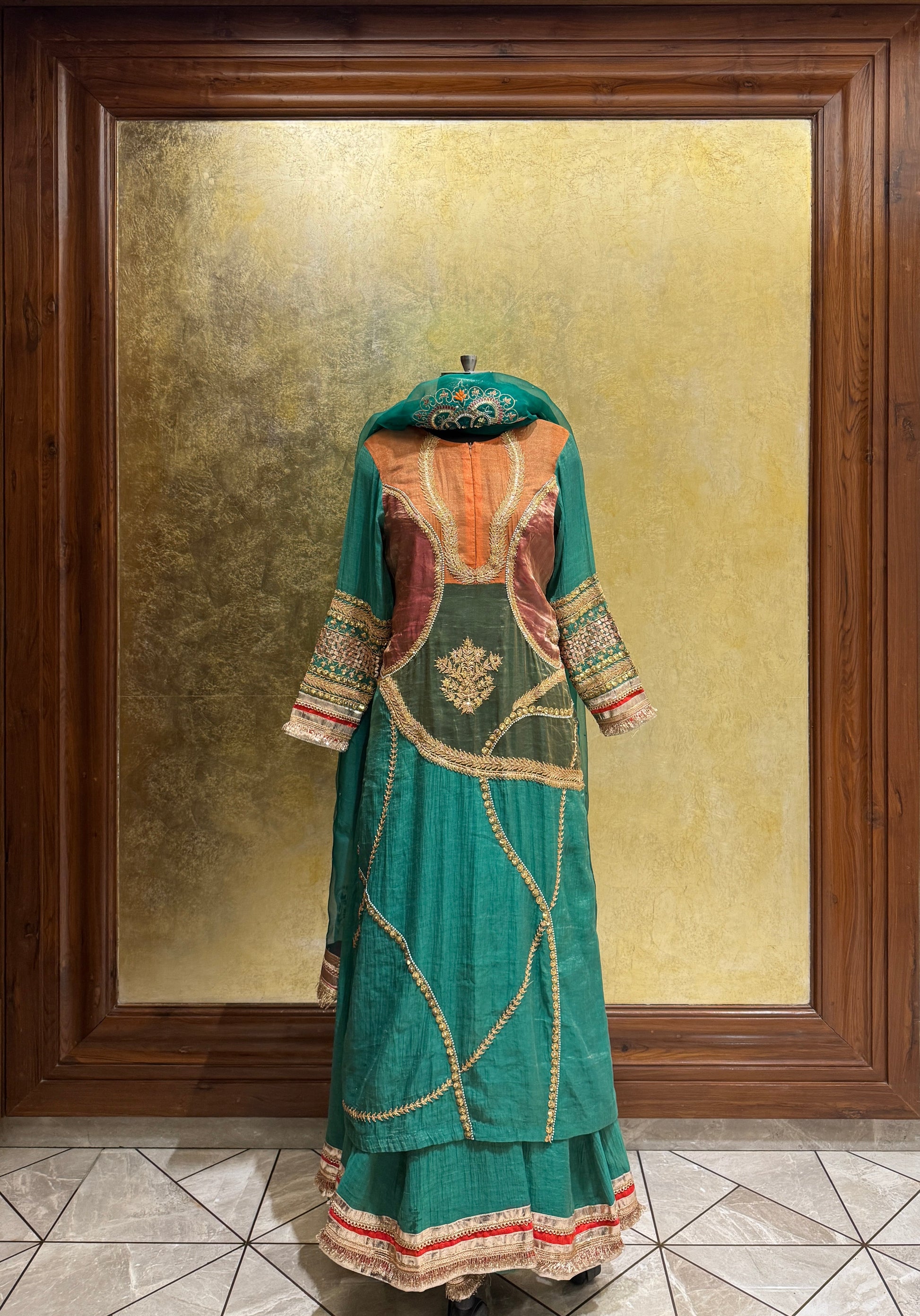 Sea green dress