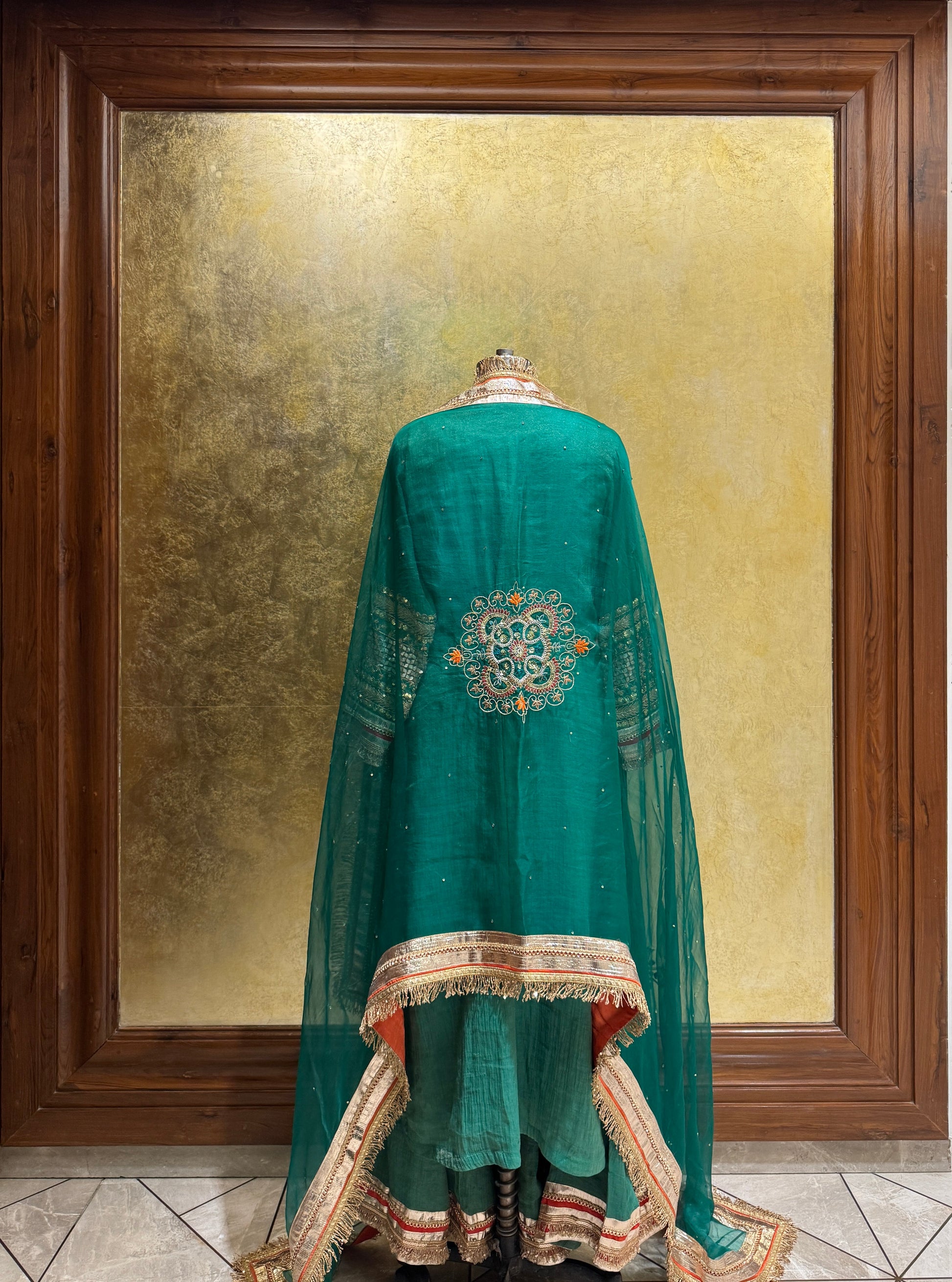 Sea green dress