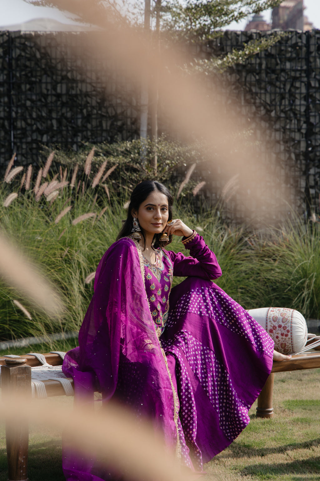 Magenta Anarkali Dress