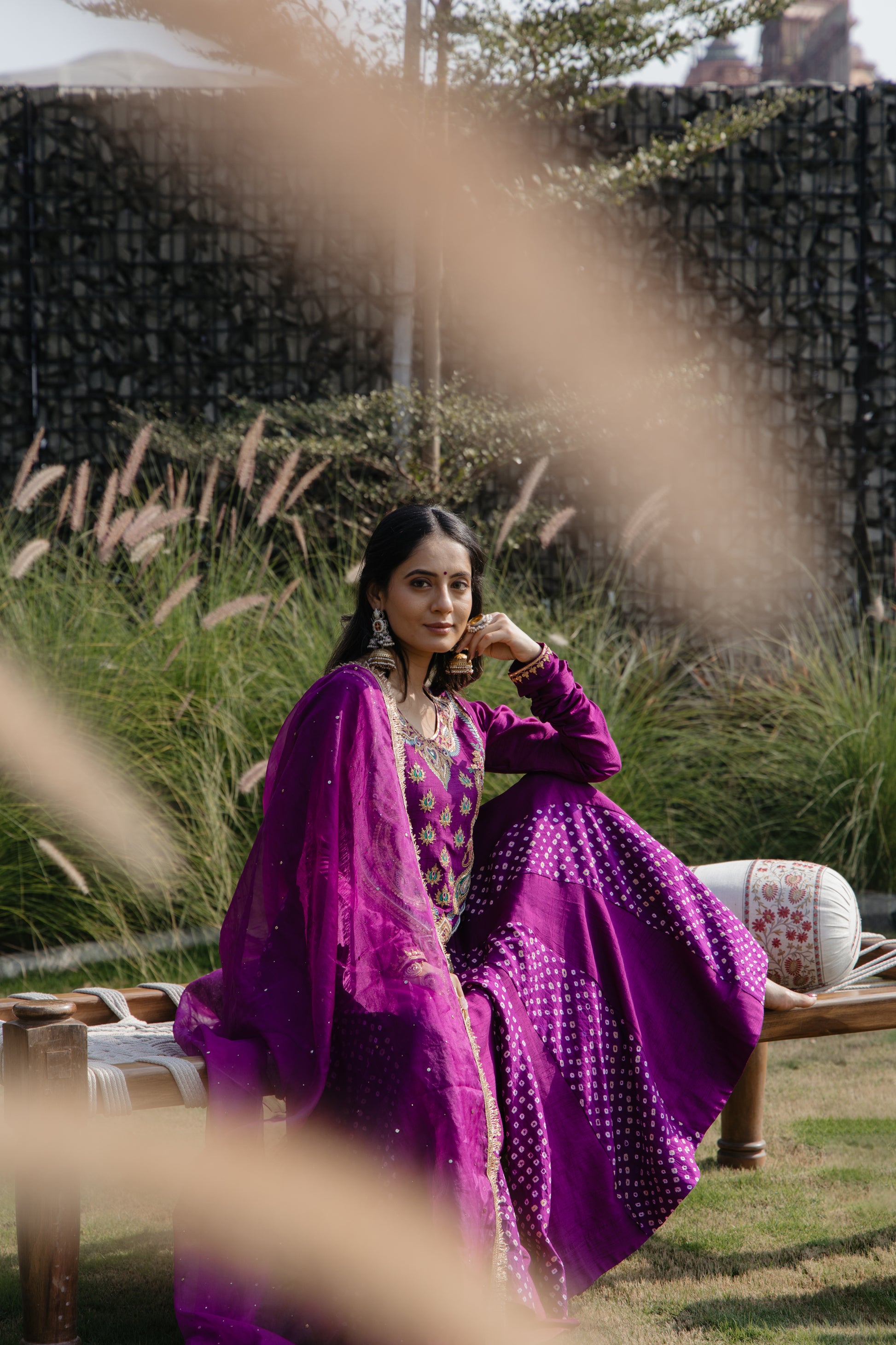 Magenta Anarkali Dress