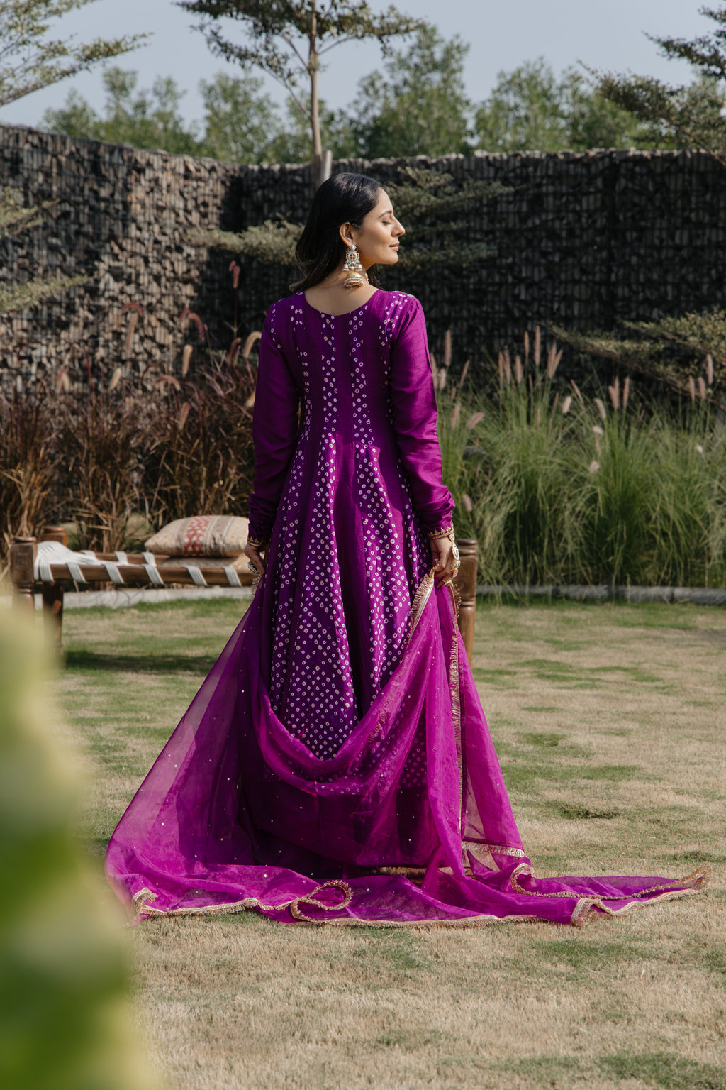 Magenta Anarkali Dress