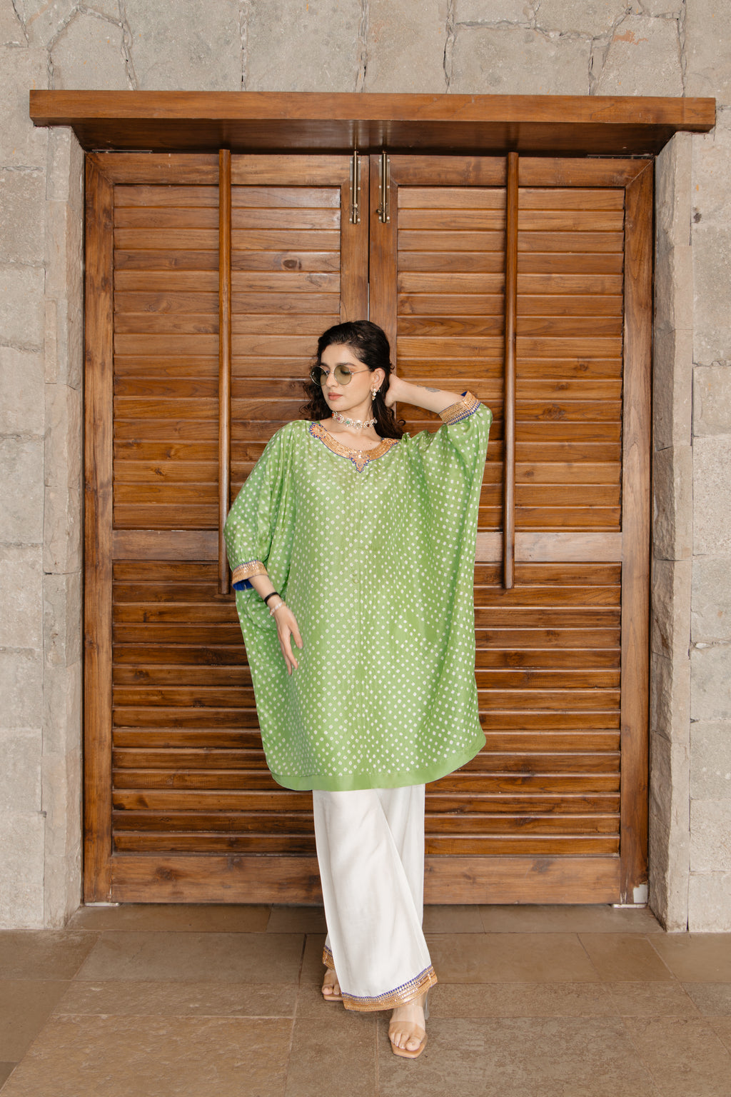 Sage green cord-set