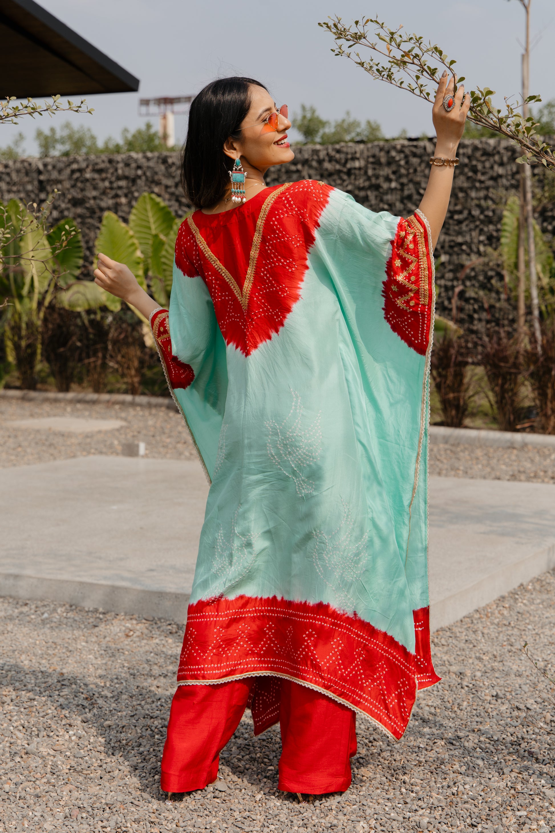 Turquoise Sea green Kaftan