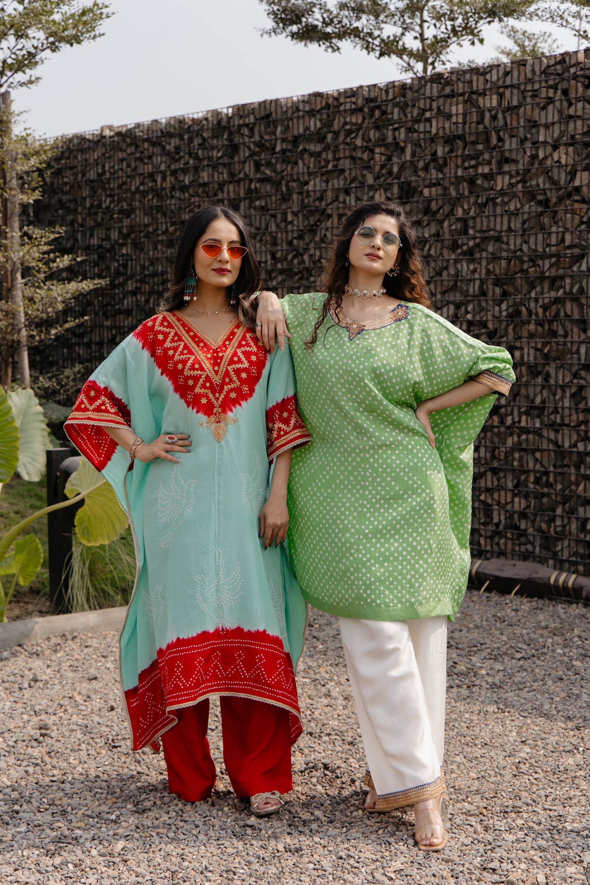 Turquoise Sea green Kaftan