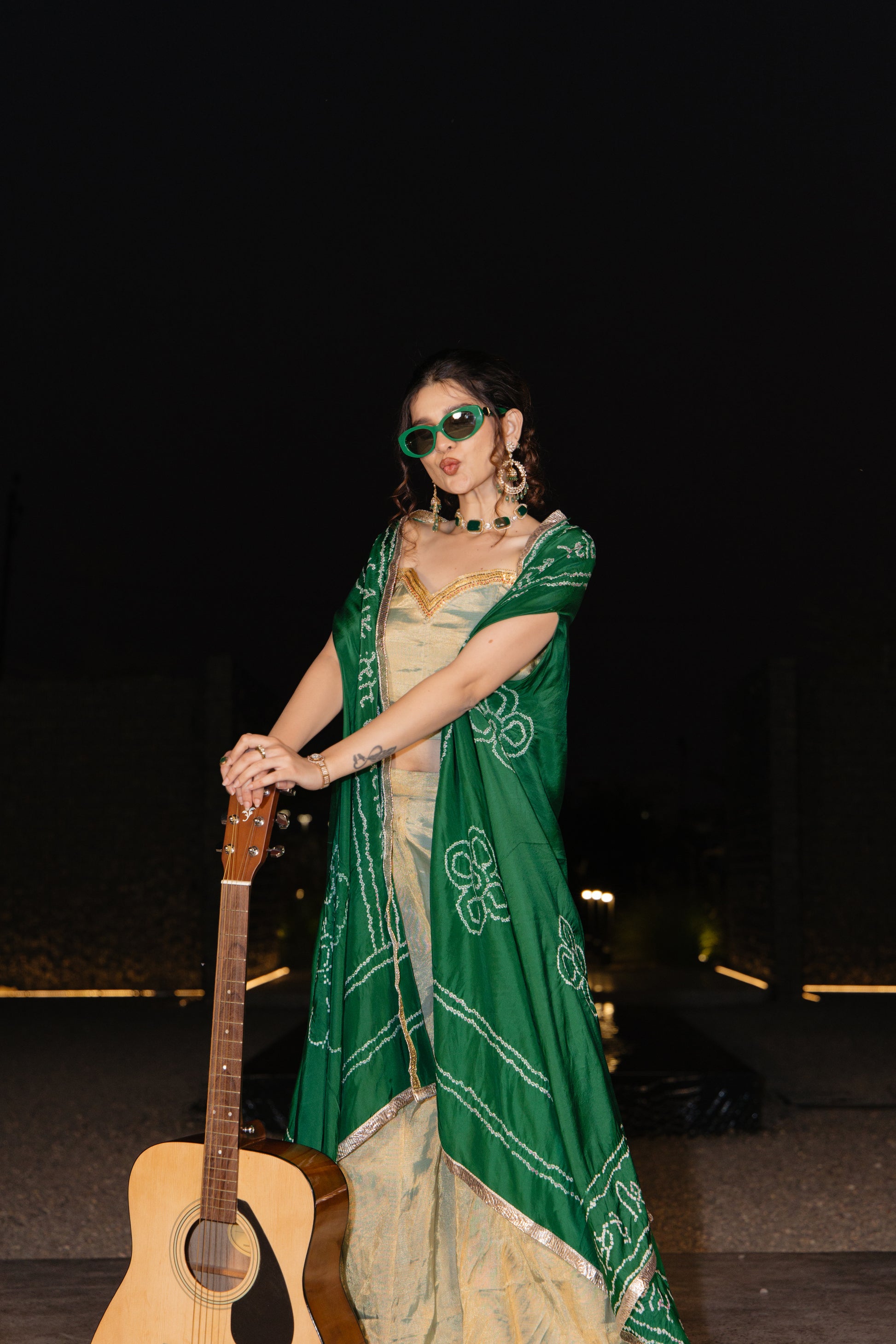 Green Corset + Plazo