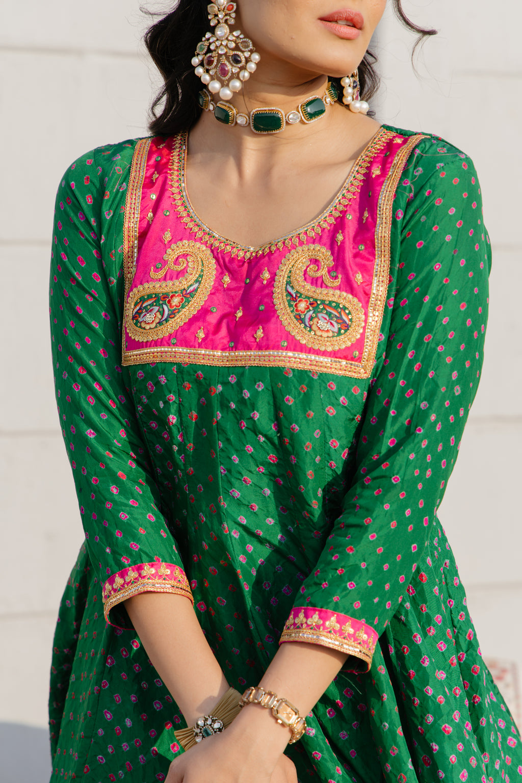 Green Sharara dress