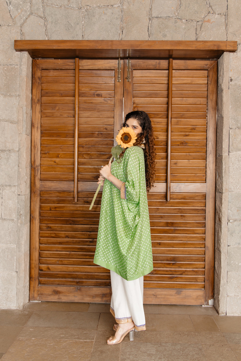 Sage green cord-set