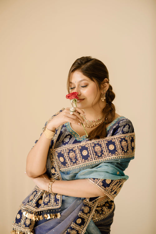 Blue Saree