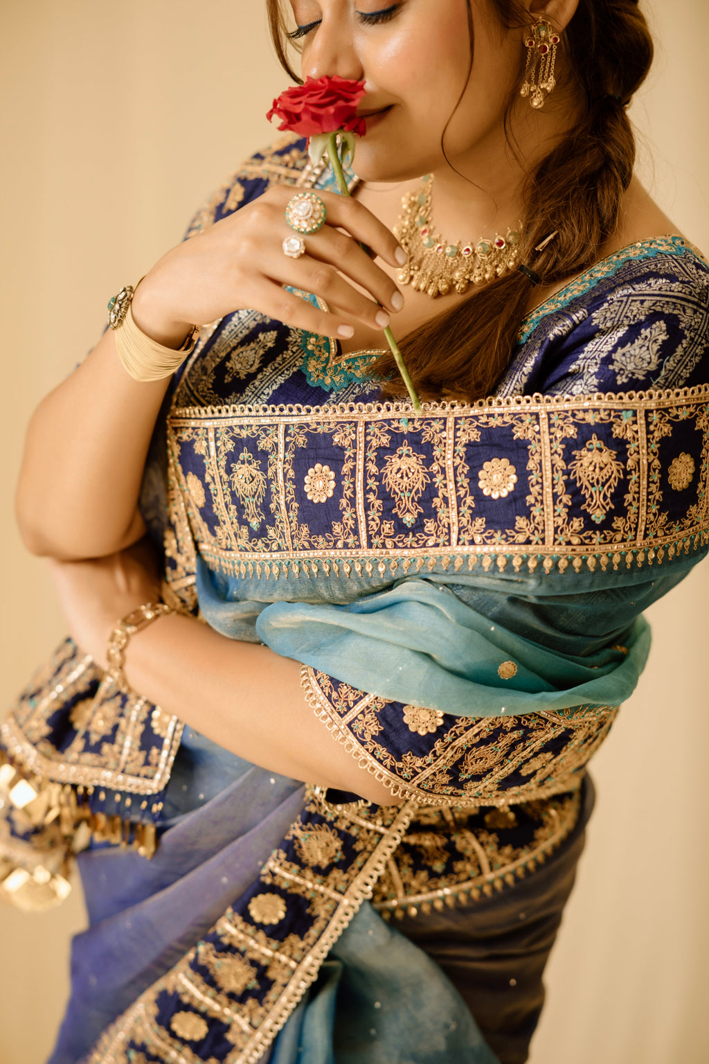 Blue Saree