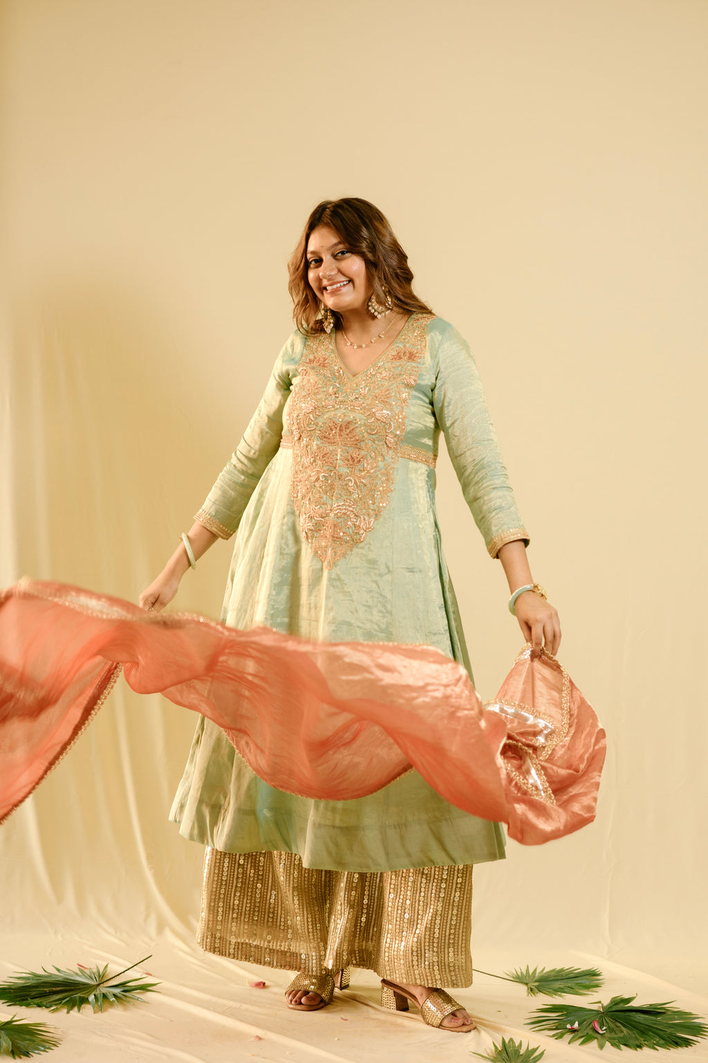 Light green dress- 80 hours