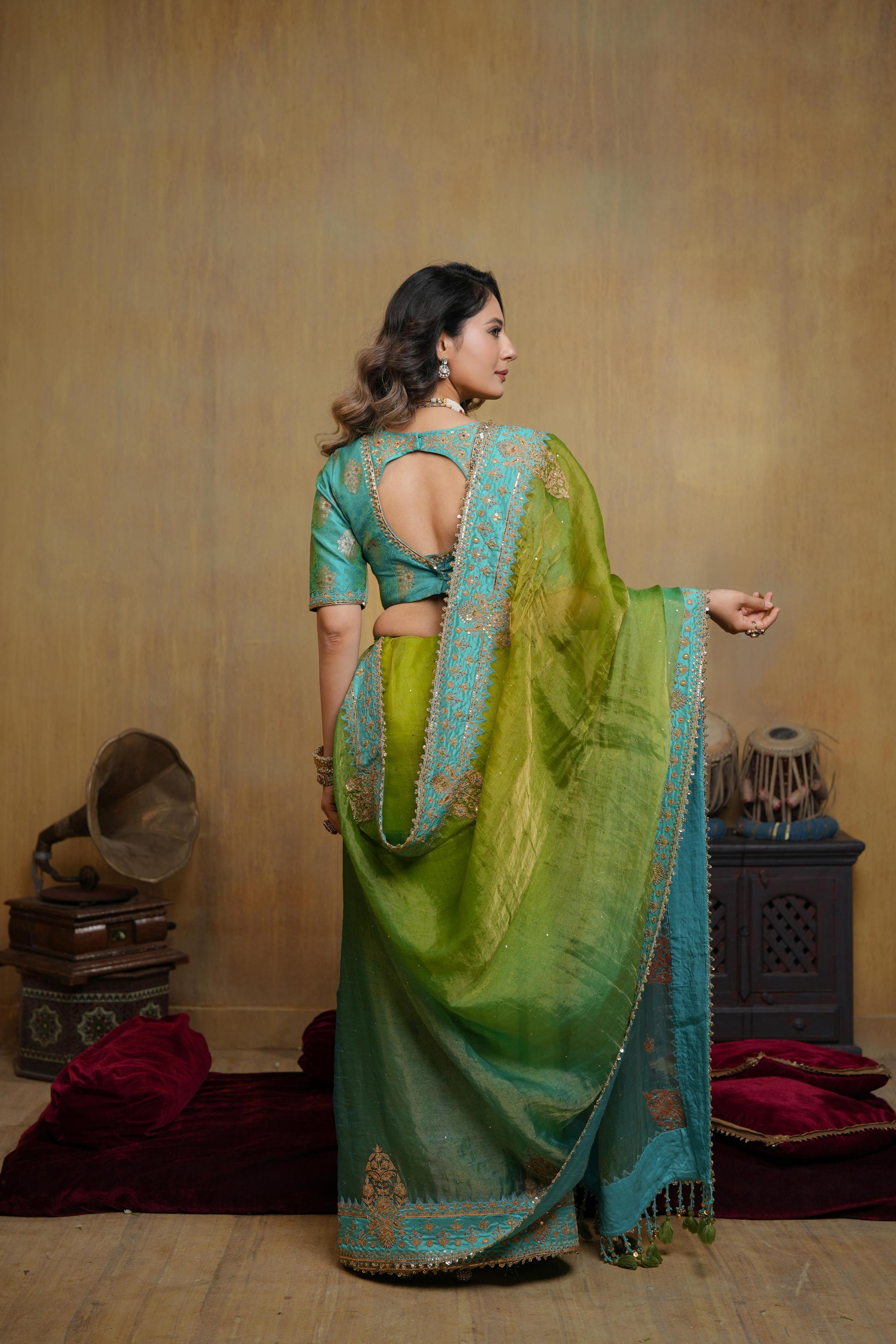 Green Saree