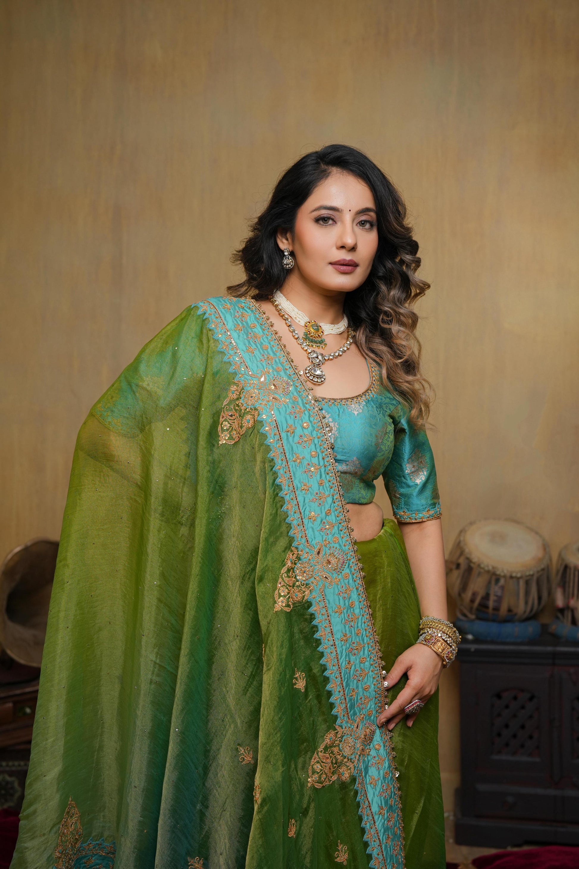 Green Saree
