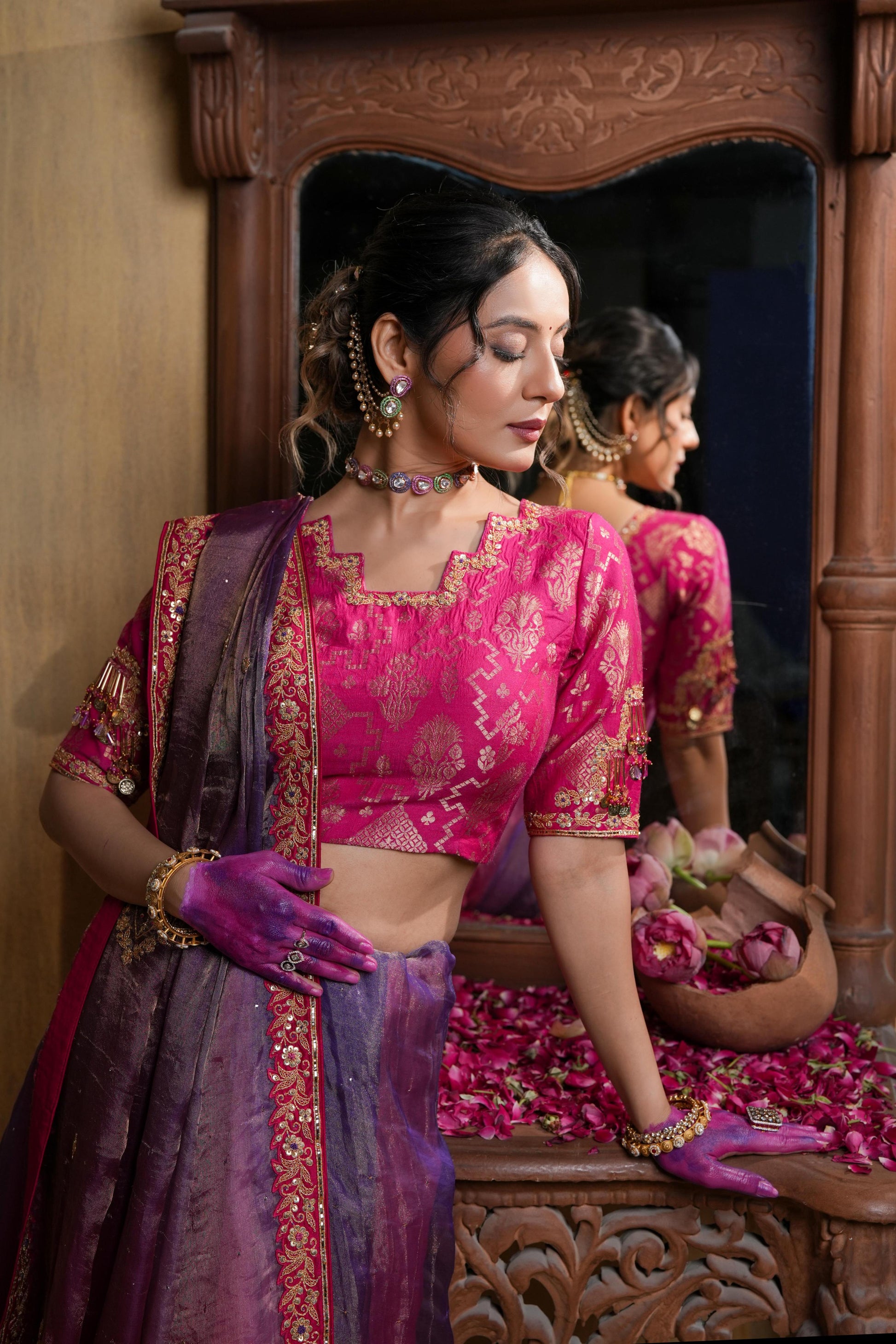 Pink Saree