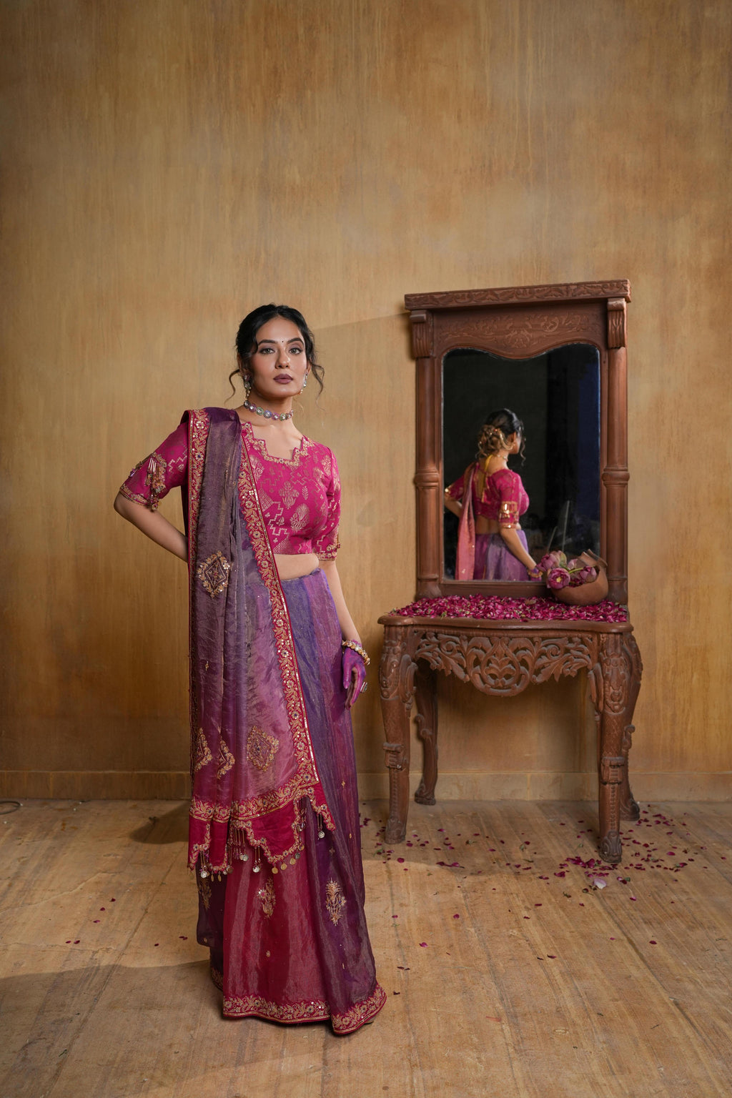Pink Saree