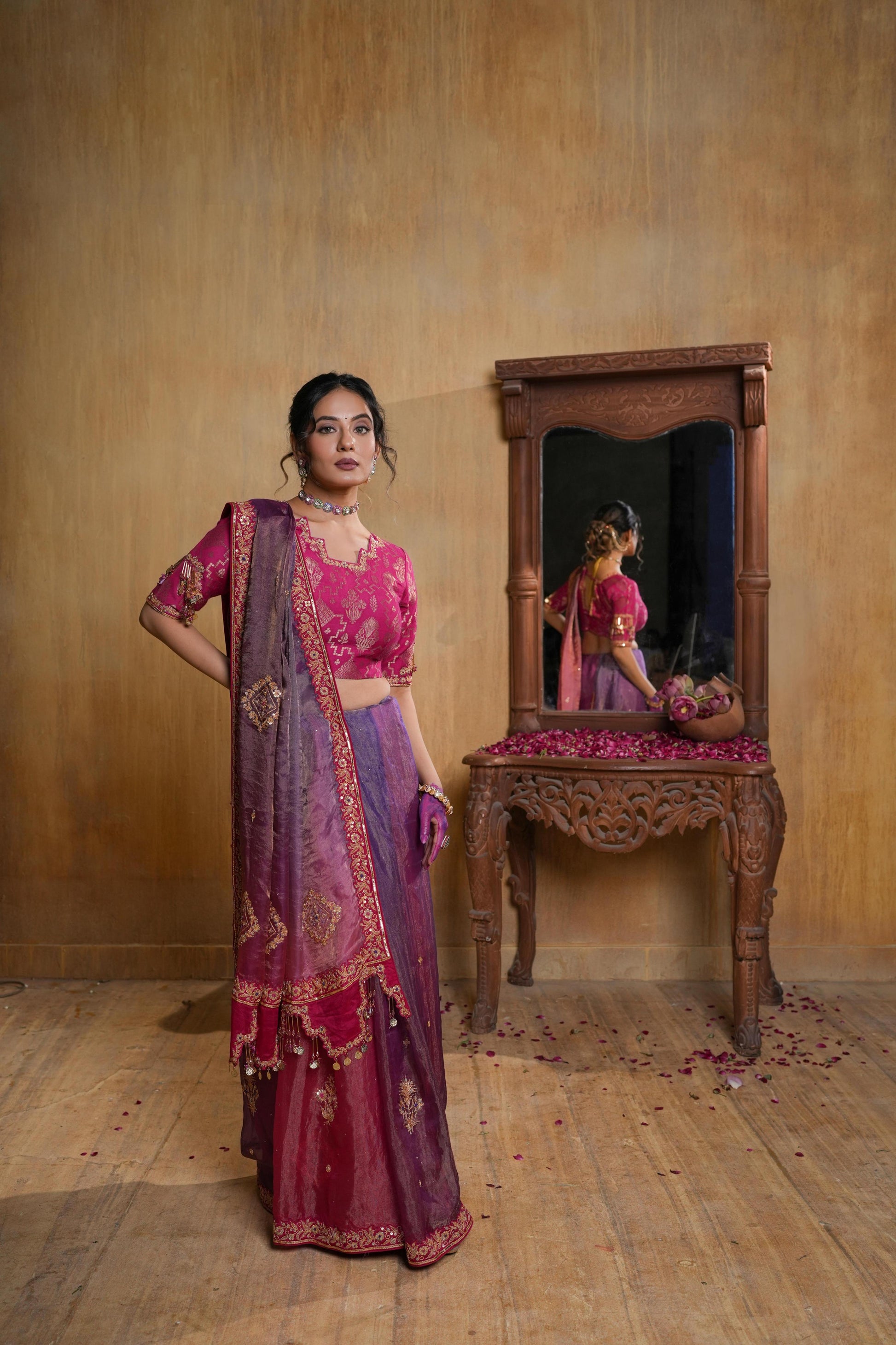 Pink Saree