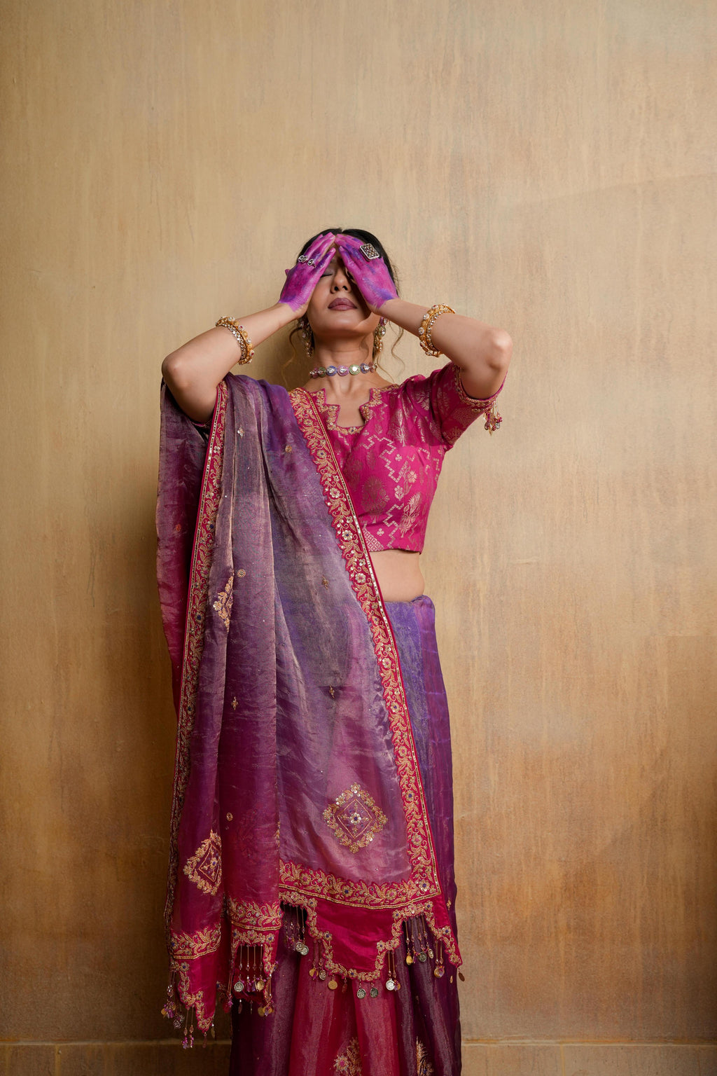 Pink Saree