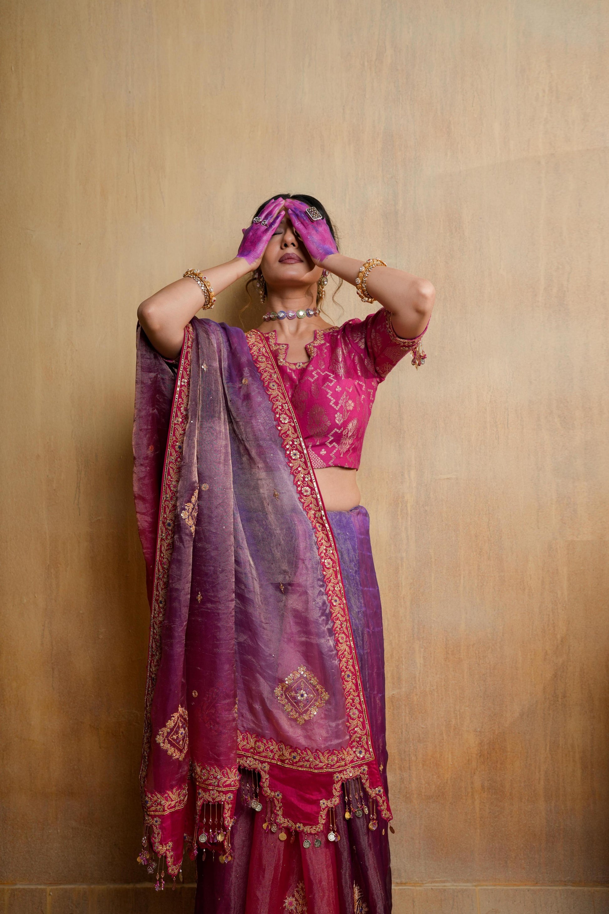 Pink Saree