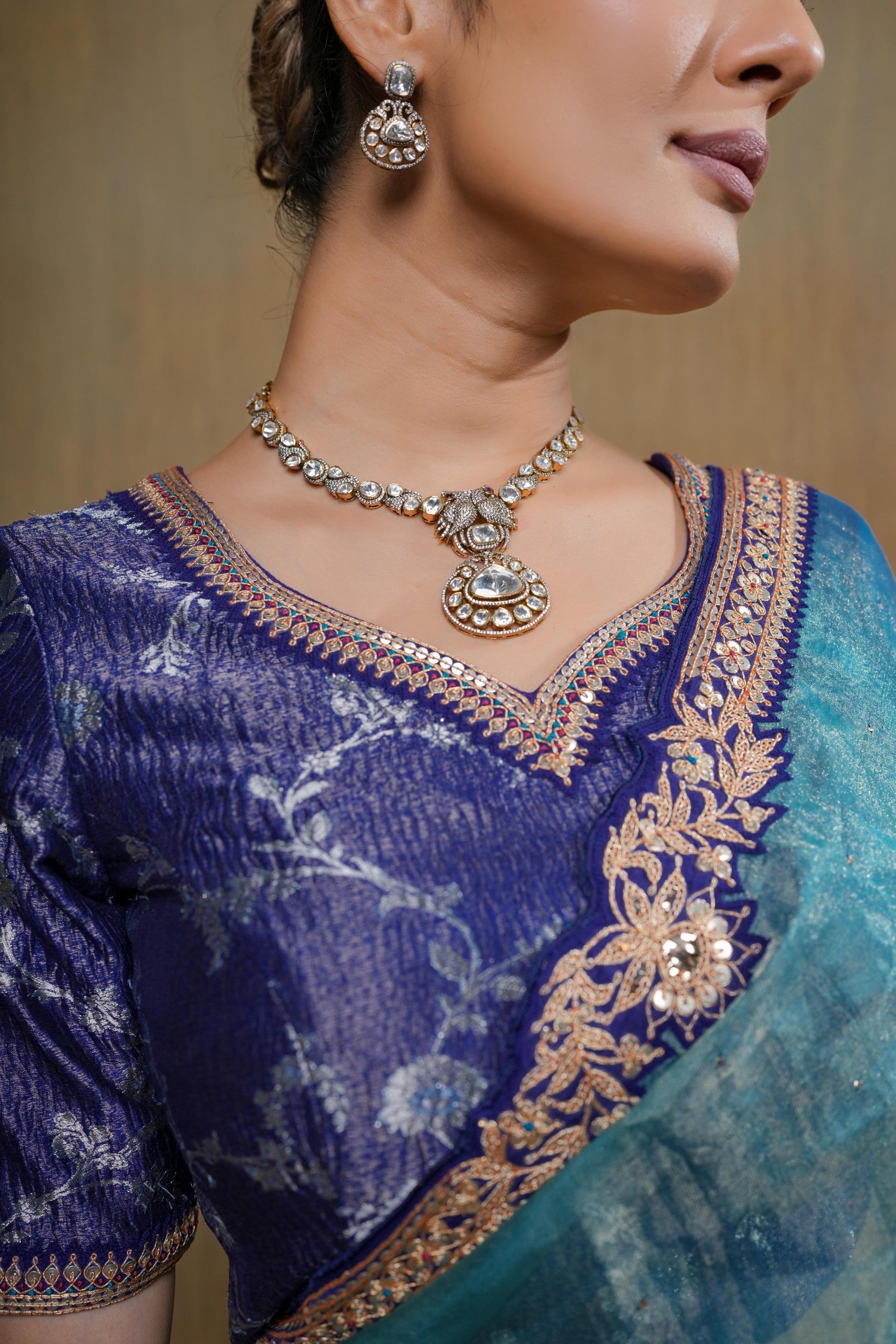 Blue Saree